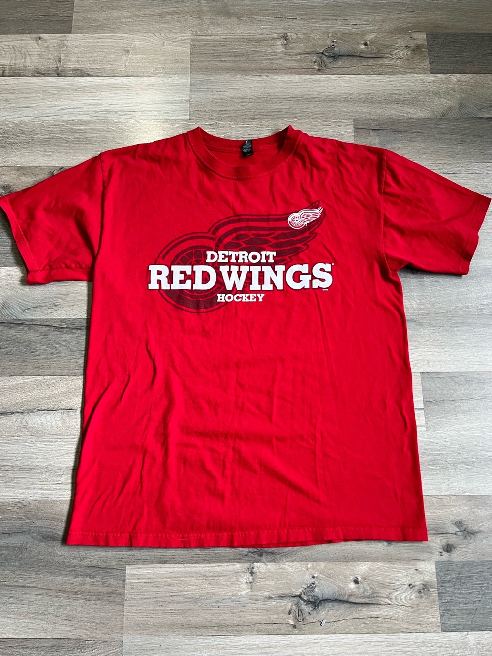 M&O Gold Detroit Red Wings Hockey L T-Shirt